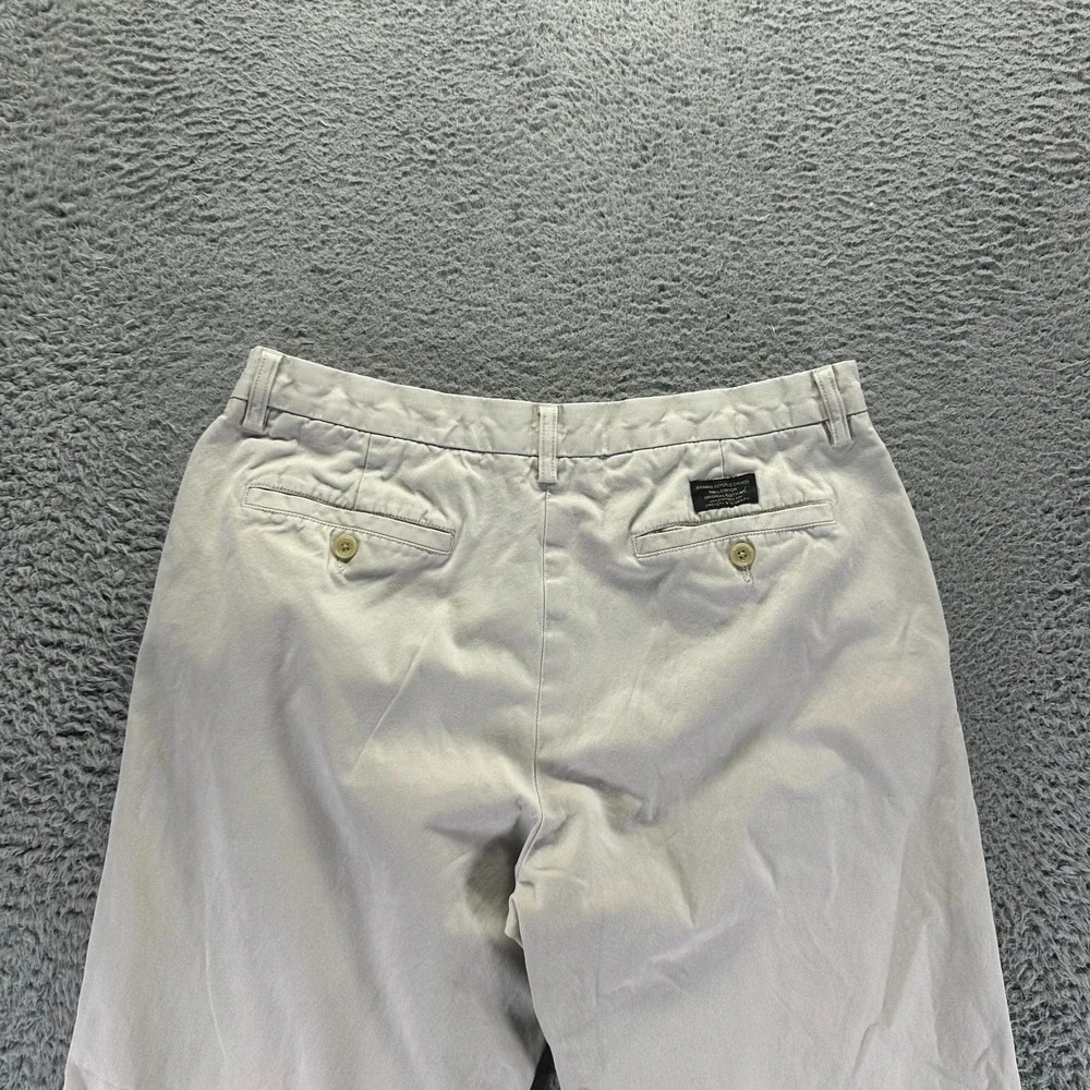 Banana Republic Dawson Pant Men 33x30 Beige Cotton Chino Straight Relaxed Preppy
